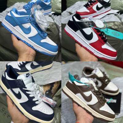 รองเท้าผ้าใบDunk Low (Size36-45) Blue Navy Brown รองเท้าผ้าใบผู้ชาย รองเท้าผ้าใบผู้หญิง