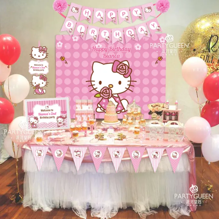 Hello Kitty Hello Kitty Theme Girls Birthday Party Supplies Decoration ...