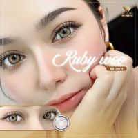 Premium lens ลาย Ruby woo brown/gray ค่าอมน้ำ60% เลนส์กรองแสง เหมาะกับคนแพ้ง่าย ใส่สบายมีอย.