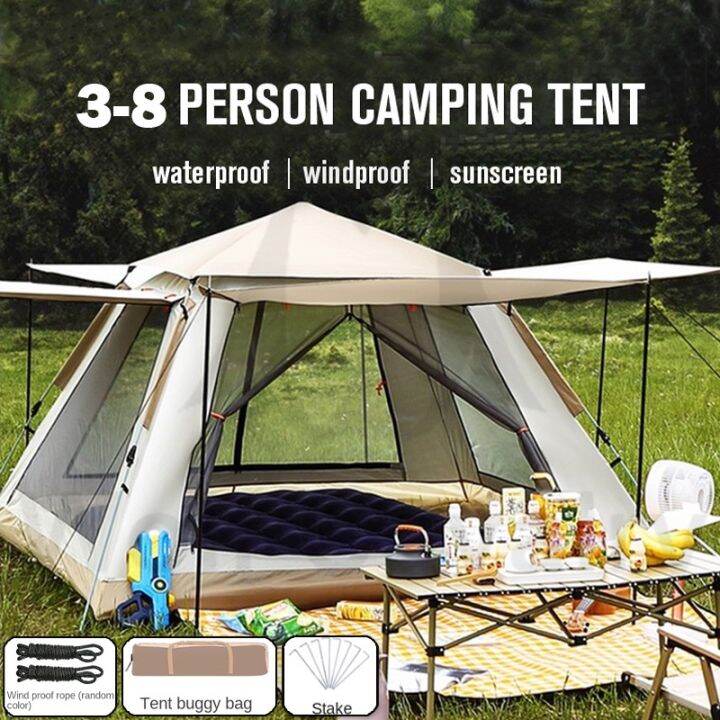 3-8 Person Family Tent Outdoor Tent for Camping Automatic Tent Quick ...