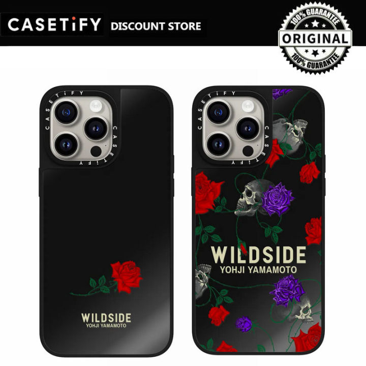 CASETiFY x WILDSIDE YOHJI YAMAMOTO Skull & Rose Mirror Case for