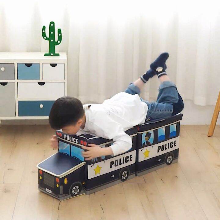 kids storage box chair kids stool ottoman foldable storage bus children