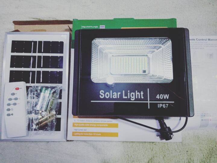 สปอตไลต์โซล่าเซลล์led-โคมไฟพลังงานแสงอาทิตย์40w