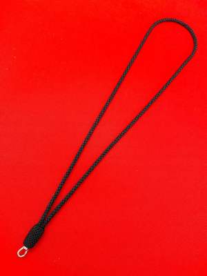 สร้อยคอเชือกเทียนถักสีดำ ขนาด 3.5 mm ติดก้ามปูสปริงหน้า 1 ห่วง
