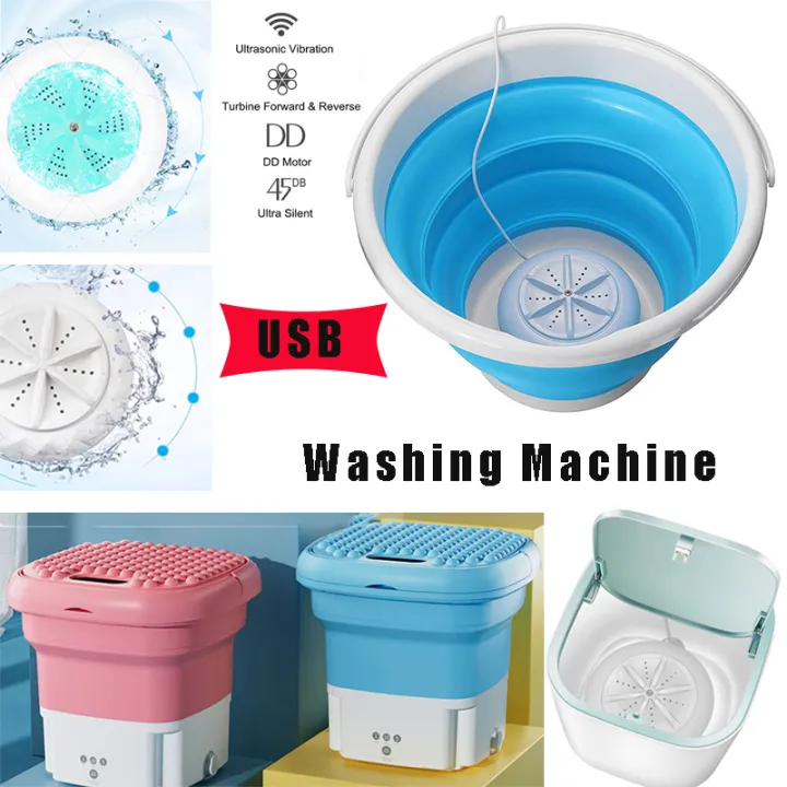 Ultrasonic Turbo Washing Machine Laundry Portable Travel Washer Air ...