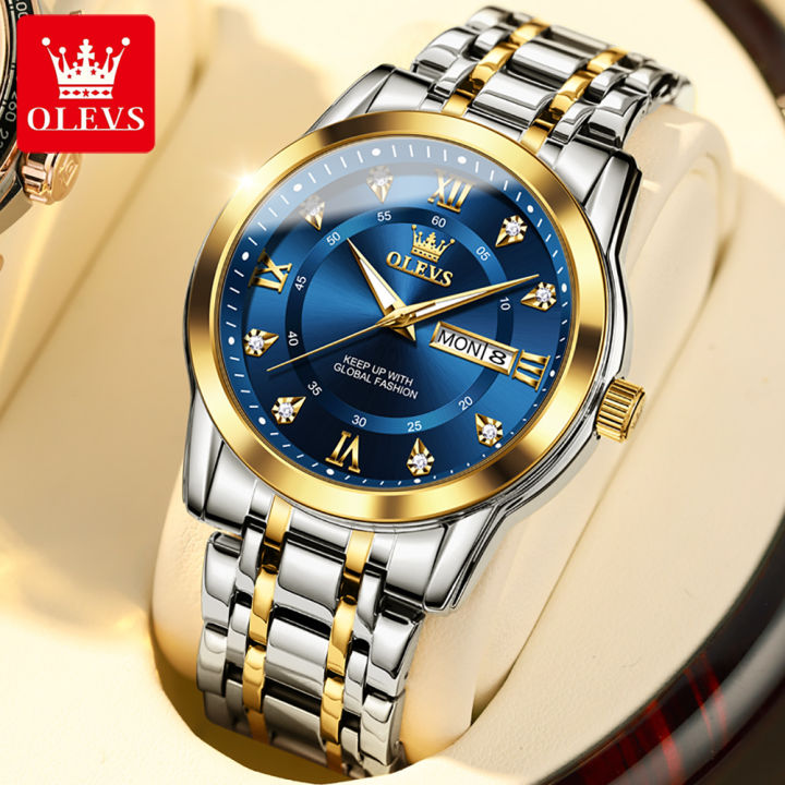 OLEVS 5513 Dual Calendar Great quality Quartz Watch For Men Business ...