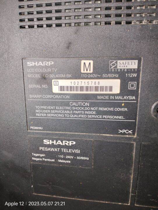 TV Rusak SHARP AQUOS LC32 RUSAK Khusus teknisi baca depkripsi Lazada