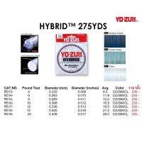 YO-ZURI HYBRID  YOZURI สายไนล่อน Fluorocabon  สีขาวใส ความยาว 275 YDS.