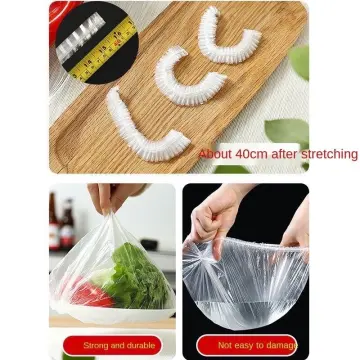 100pcs Household Disposable Clear Food Wrap Cover - Multipurpose Fridge Wrap  - 50pcs Pe Transparent Wrap Cover