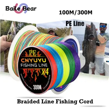 100M Fishing Line 4 Strands Multifilament Super Strong Braided Wire 10-25LB  Pe Carp Fishing Line