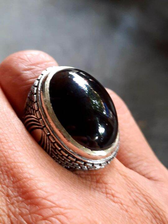 Cincin Batu Akik Yaman Wulung Asli Natural Lazada Indonesia