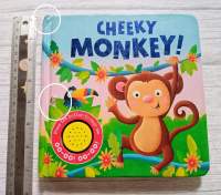 Sale ! Cheeky Monkey  บอร์ดบุ๊ค มีเสียง Board book with sound boardbook  sounds story for kid