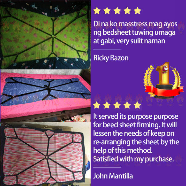 6 Sides Bed Sheet Cover Clips Adjustable Sheet Straps Suspender Gripper