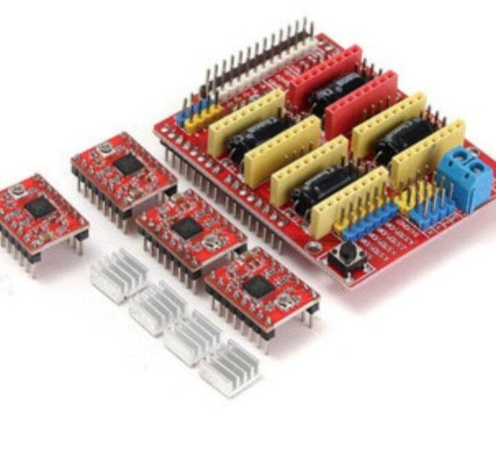 CNC shield arduino uno + 4pcs driver stepper motor A4988 + FREE jumper ...