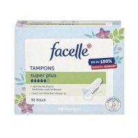 ? ผ้าอนามัยแบบสอด นำเข้าจากเยอรมันนี สำหรับวันมามาก 32ชิ้น/กล่อง Facelle tampon Super + 32pcs / box