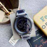 FOSSIL  Evanston Multifunction Grey-Tone Stainless Steel Watch BQ2609  สีเทาดำ หน้าปัด สีดำ  ขนาด&amp;gt;&amp;gt;&amp;gt; 45 มิล  อุปกรณ์  ป้ายราคา/ กล่องแบรนด์