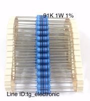 20ชิ้น Resistor 91K 1W 1% ตัวต้านทาน 91กิโลโอห์ม 1วัตต์ ค่าความผิดพลาด +-5% 91เค ของดี ใหม่แท้คุณภาพสูง อะไหล่วงจรอิเล็กทรอนิกส์ สินค้ามีพร้อมส่ง หาค่าความต้านทานค่าไหนไม่พบสอบถามทางแชทได้ครับ