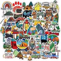 Sticker สติ๊กเกอร์ camping 65 แคมป์ปิ้ง 50 ชิ้น เต้นท์ เดินป่า สติ้กเกอร์ ตั้งแคม Sticker หม้อสนาม แคมปิ้ง outdoor ป่า