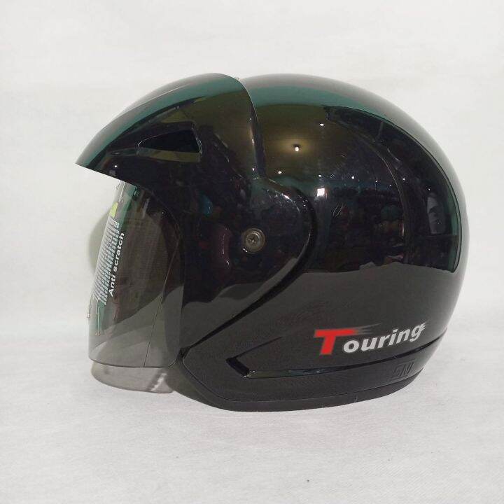 HELM BMC TOURING HITAM GLOSSY HELM HALF FACE HELM ORIGINAL Lazada