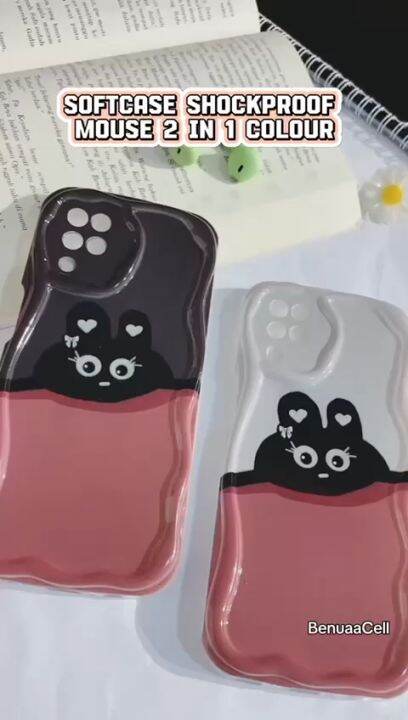 Softcase Silikon Soft Case Shockproof Mouse 2 In 1 Colour For Oppo A38 A18 A17 A16 A16e A16k A15 0458