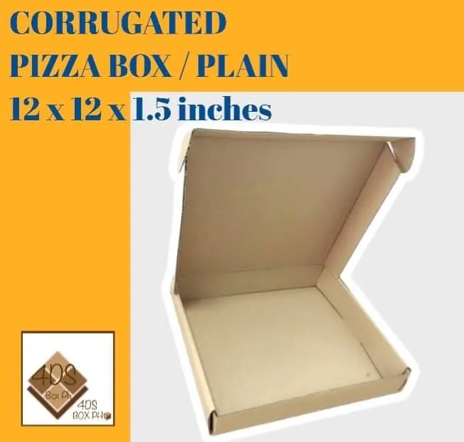 Corrugated Pizza Box/ PLAIN / 12inches /50pcs | Lazada PH