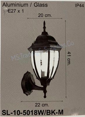 โคมผนังนอกบ้าน รหัสสินค้า SL-10-5018W/BK-Mโคมไฟติดผนังภายนอก SL-10-5018W/BK-M

E27 Outdoor Wall Lamp Post Light Die-Cast Aluminium Bollard Lamp