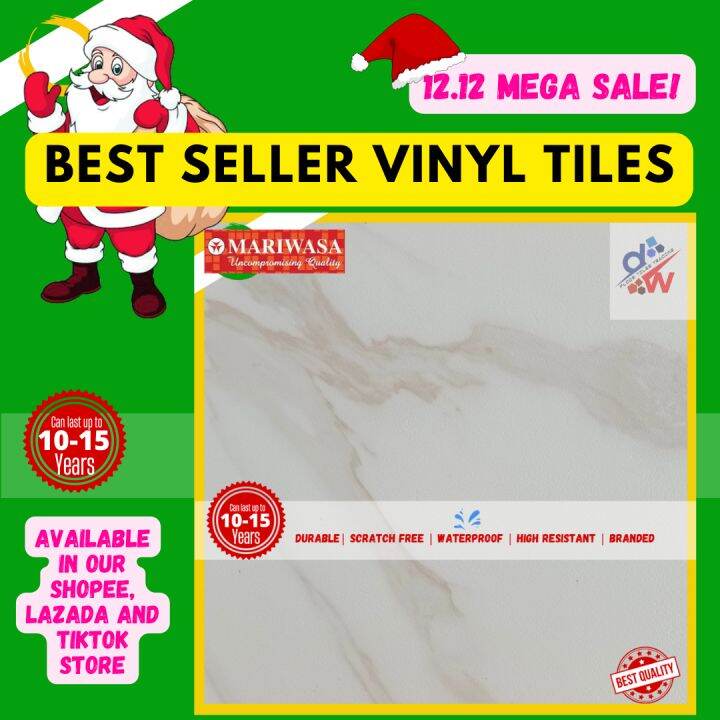 ️ORIGINAL MARIWASA ️ VINYL TILES MARBLE BEIGE 12X12INCH 45PCS Lazada PH