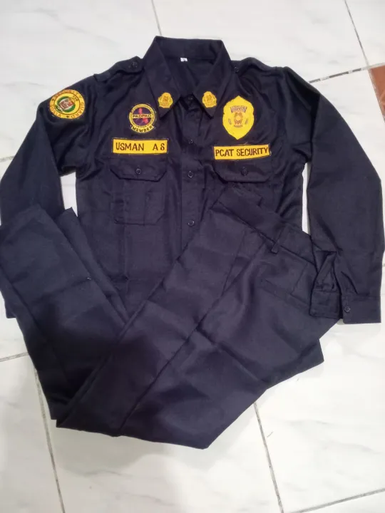 SECURITY GUARD UNIFORM SET W/ PATCHES (SOSIA,PADPAO,NAME AGENCY NAME ...