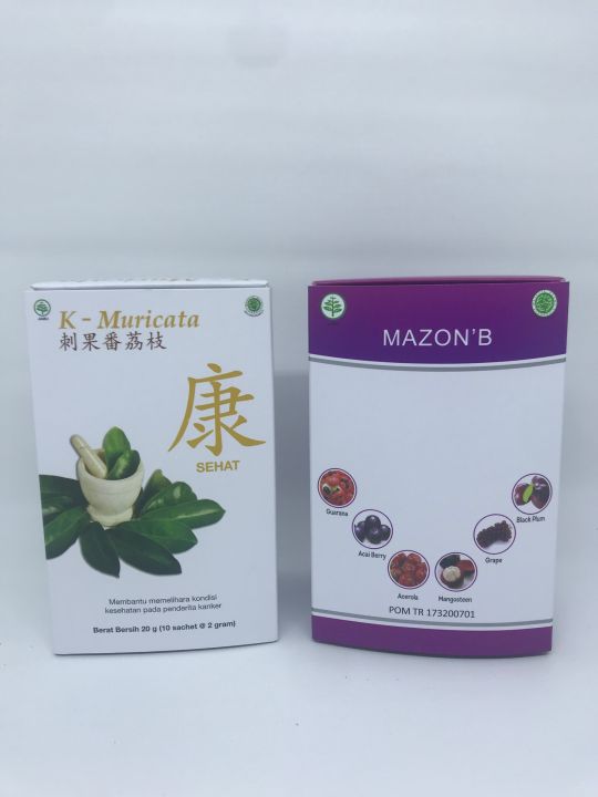 K Muricata (10 Scht)dan Mazon B (10schts) Original Herbal 10 Sachet Utk ...