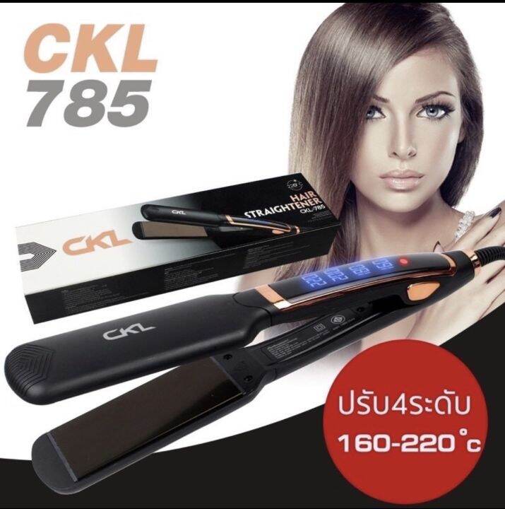 เครื่องหนีบผม-รุ่น-ckl-785-ปรับได้-4ระดับ-สูงสุด-220-c-ร้อนเร็วไม่กินผม-หนีบตรงทันใจ