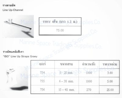 SEC-LUC-01 รางลายอัพ Line Up Channel SEC-LUS ลายอัพแคล้ม Line Up Straps