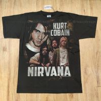 KURT COBAIN NIRVANA BOOTLEG OVERPRINT เสื้อวง เสื้อทัวร์