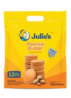 ขนมปังจูลี่เนยถั่ว ห่อใหญ่จัมโบ้ Julie’s Peanut Butter Sandwich ขนาด 360g