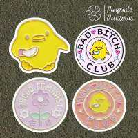 ʕ •ᴥ•ʔ ✿ พร้อมส่ง : เข็มกลัดเซ็ทลูกเจี๊ยบคิอิโระอิโทะริ | "BAD B*TCH CLUB" Kiiroitori Yellow Chick Enamel Brooch Pin Set