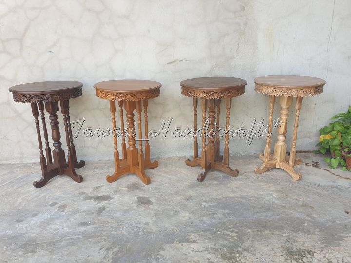 tawaii-handicrafts-โต๊ะ-โต๊ะกลม-โต๊ะกลมไม้สัก-โต๊ะไม้สัก