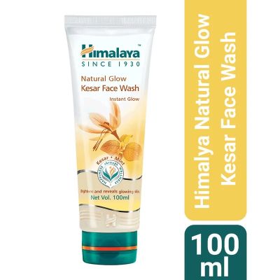 ครีมล้างหน้า หิมาลายา Kesar หน้าขาวใสไร้รอยสิว ลดจุดด่างดำ Himalaya Natural Glow Kesar Face Wash