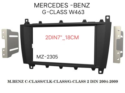 หน้ากากวิทยุ Mercedes-BENZ C-Class W203 minor change CLK-CLASS W209 G-CLASS W463 ปี 2005-2009 สำหรับเปลี่ยนเครื่องเล่นทั่วไปแบบ 2DIN7