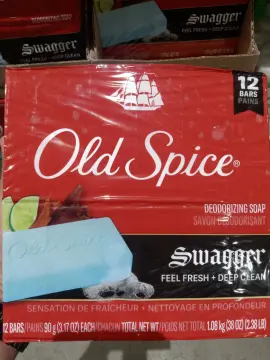 Old Spice Bar Soap for Men, Swagger, 3.17 oz, 12 Bars 