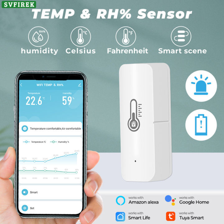 Tuya Smart Humidity Sensor Wifi Temperature Sensor Indoor Hygrometer Thermometer Detector 8607