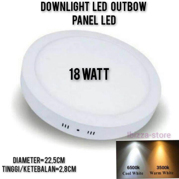 Lampu Downlight Led Panel Ob Bulat W Outbow W Round Watt Ibz Lazada Indonesia