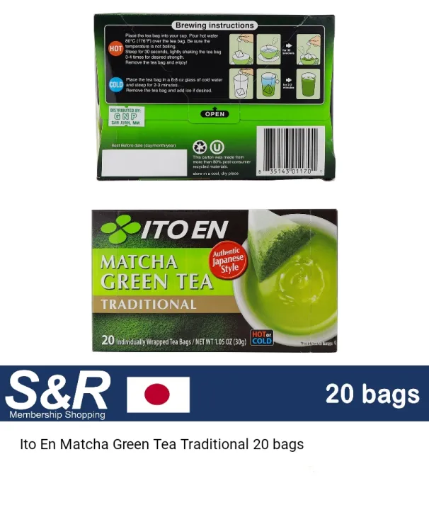 Ito En Matcha Green Tea Traditional 20 bags!₱369.00 only! Lazada PH