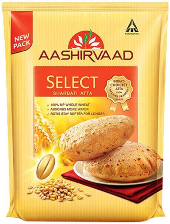 Aashirvaad Select Sharbati Atta, 100 MP Whole Wheat Flour, Chapati