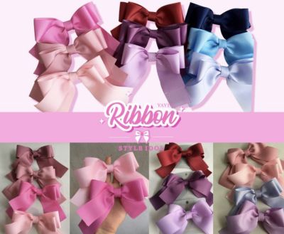 Ribbon Style Idol โบว์ติดผม2ชั้น งานแฮนด์เมด