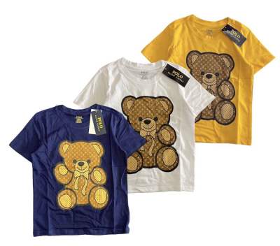 เสื้อยืดเด็ก เสื้อหมีโปโล เสื้อเด็กแขนสั้น2-12ขวบ