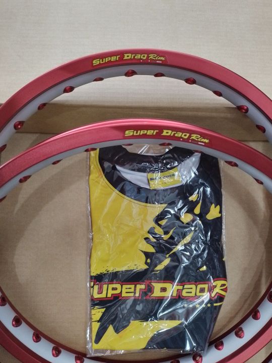 วงล้อ-super-drag-rim-รุ่น-street-1-40-17-เจาะตา-ขอบเรียบ-2วง-สีแดง-เงิน-รหัส-sd1417r2