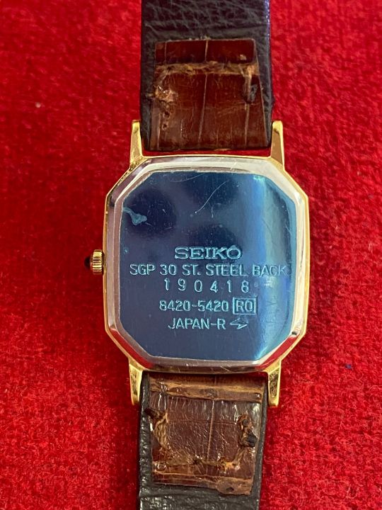 seiko-exceline-quartz-ตัวเรือนทองชุบ-นาฬิกาผู้หญิง-มือสองของแท้