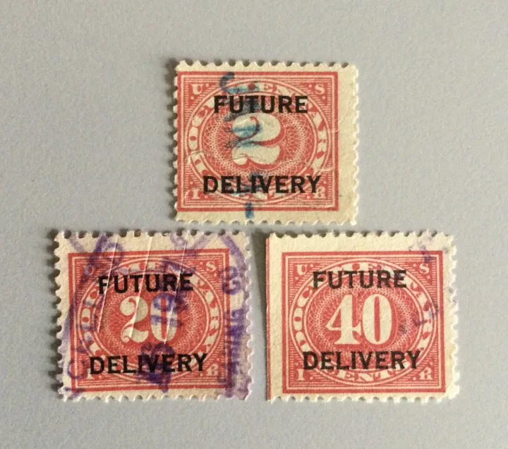 1940’s USA Documentary Small Value Stamps overprinted Future Delivery