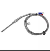 เซนเซอร์วัดอุณหภูมิ Thermocouple Type K, หัววัดยาว 100 มม., สายยาว 2 เมตร, เกลียวขนาด 8 มม.