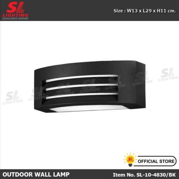 sl-10-4830-bkโคมไฟติดผนัง-e27-ให้แสงสว่างตามทางเดิน-sl-10-4830-bk-outside-wall-lamp-outdoor-wall-light-die-cast-aluminium-pc-genuine-lighting-ms-lighting