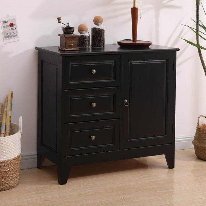Chest of Drawers Solid Wood American Sideboard Storage Tea